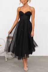 Chiffon Sling Party Midi Dress