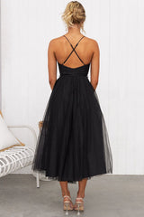 Chiffon Sling Party Midi Dress