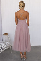 Chiffon Sling Party Midi Dress