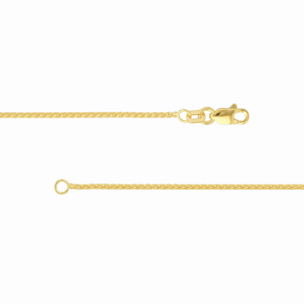14k Gold 1.25mm Wheat Chain
