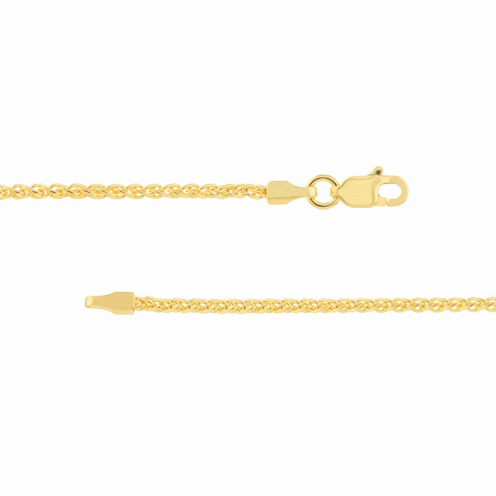 14k Gold 1.65mm Wheat Chain, 24"