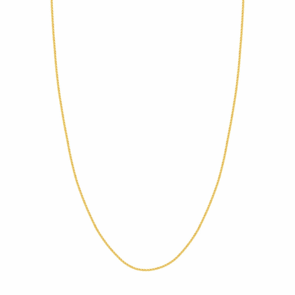 14k Gold 1.65mm Wheat Chain, 24"