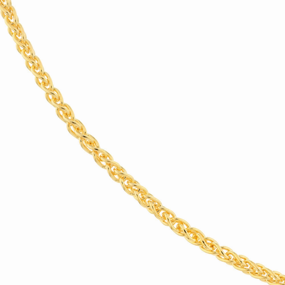 14k Gold 1.65mm Wheat Chain, 24"