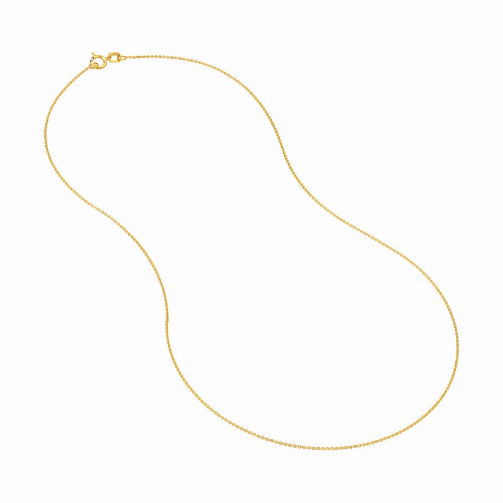 14k Gold Cable Chain Necklace, 18"