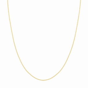 14k Gold Diamond-Cut Cable Chain 18"