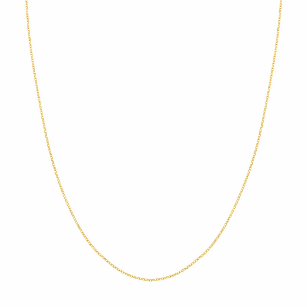 14k Gold Diamond-Cut Cable Chain 18"