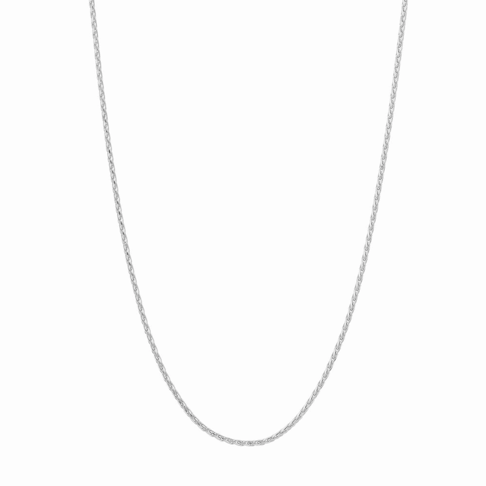 14k Gold Diamond-Cut Wheat Chain Necklace, 16"