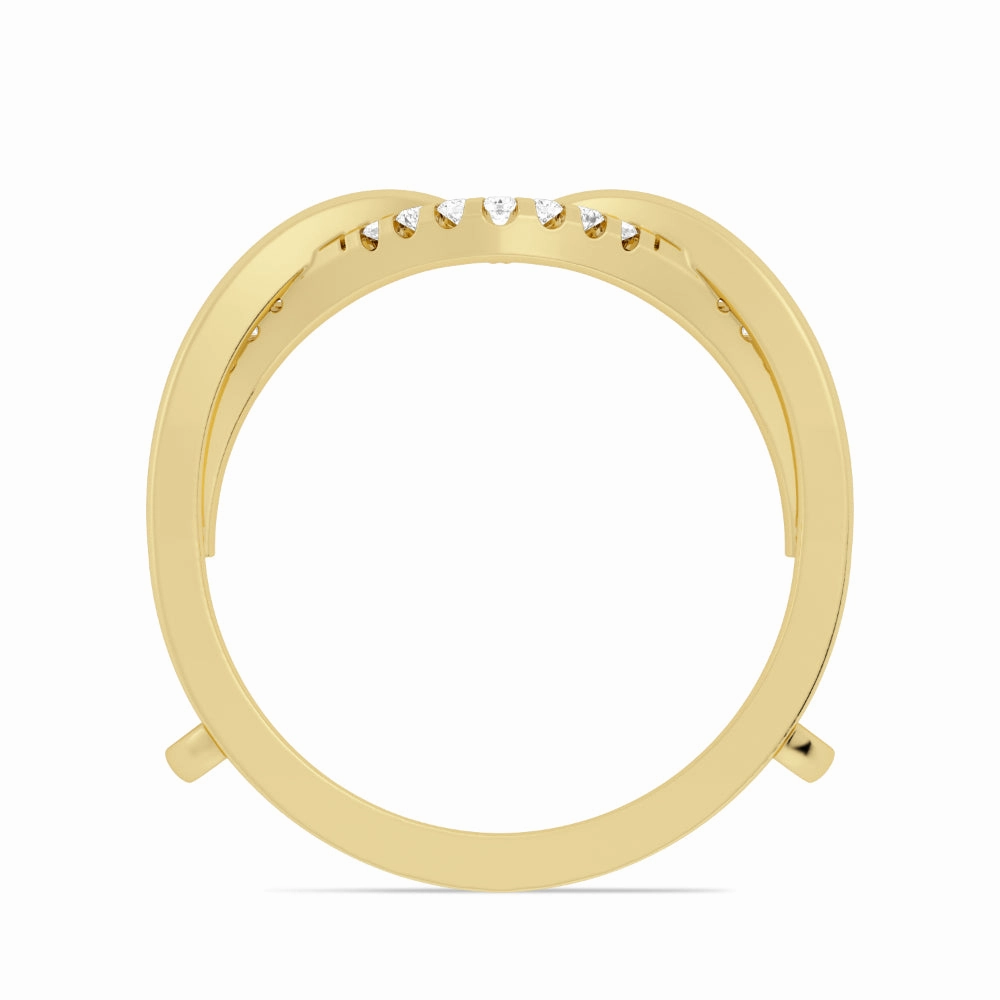 14k Gold Diamond Infinity Jacket Band