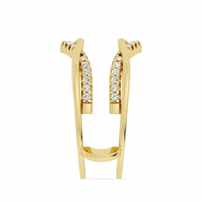 14k Gold Diamond Infinity Jacket Band