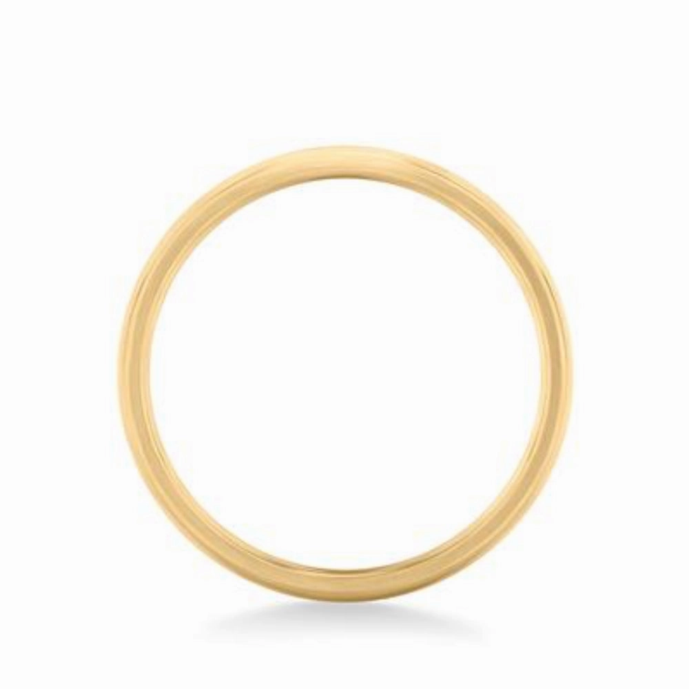 14k Gold European Fit Brushed Wedding Band 3mm