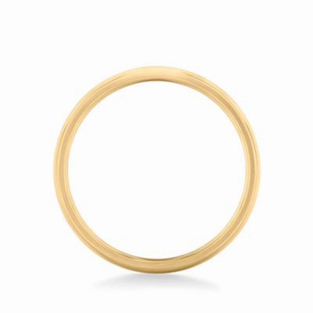 14k Gold European Fit Brushed Wedding Band 4mm