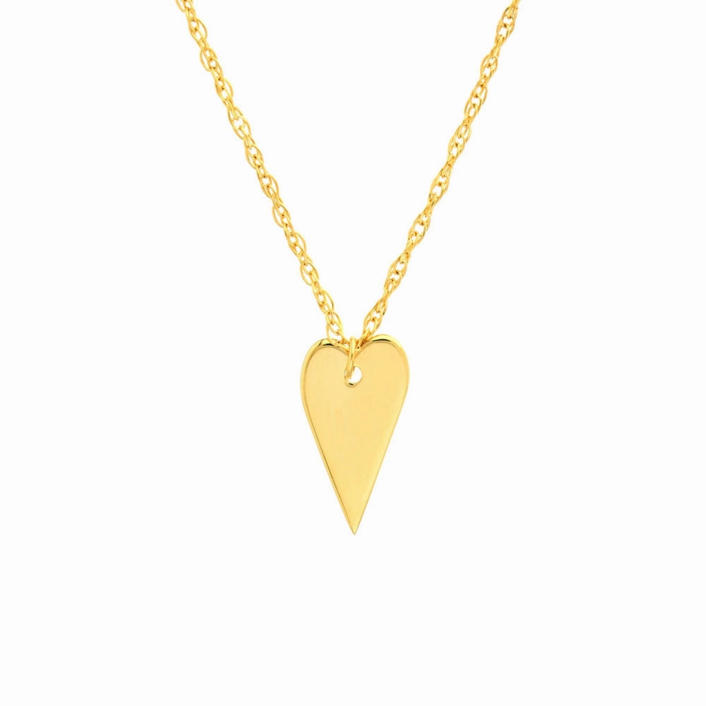 14k Gold Heart Pendant Necklace