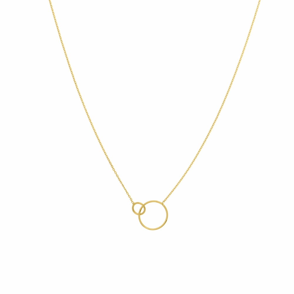 14k Gold Interlocking Circles Necklace