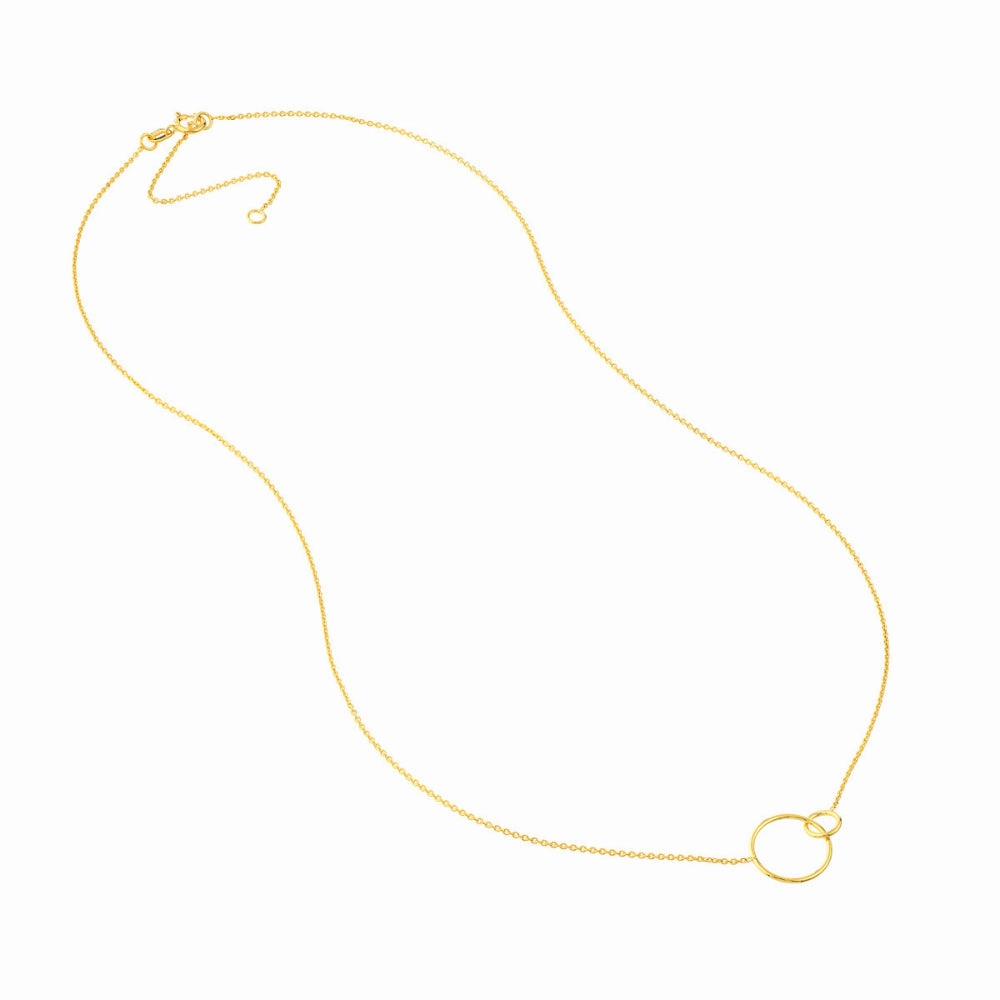 14k Gold Interlocking Circles Necklace