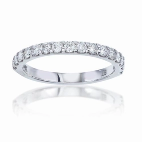 14k Gold Round Diamond Wedding Band