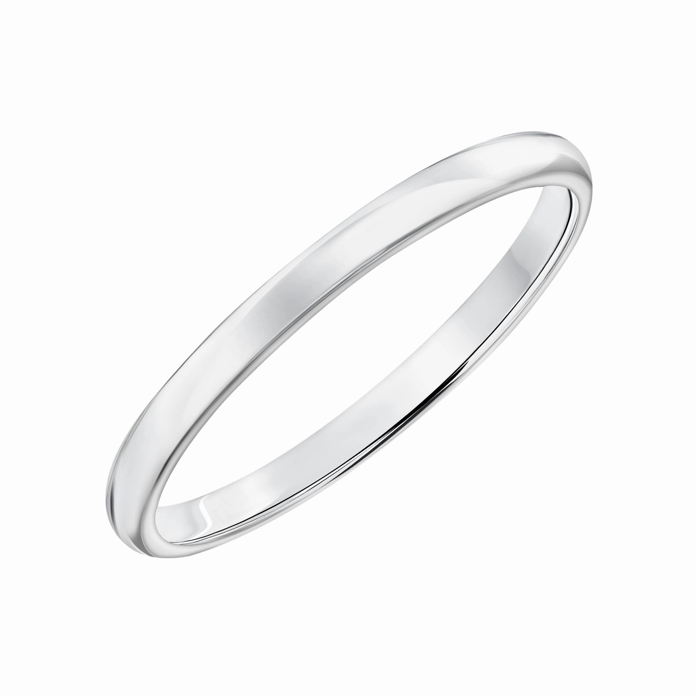 14k Plain Gold Wedding Band 2mm