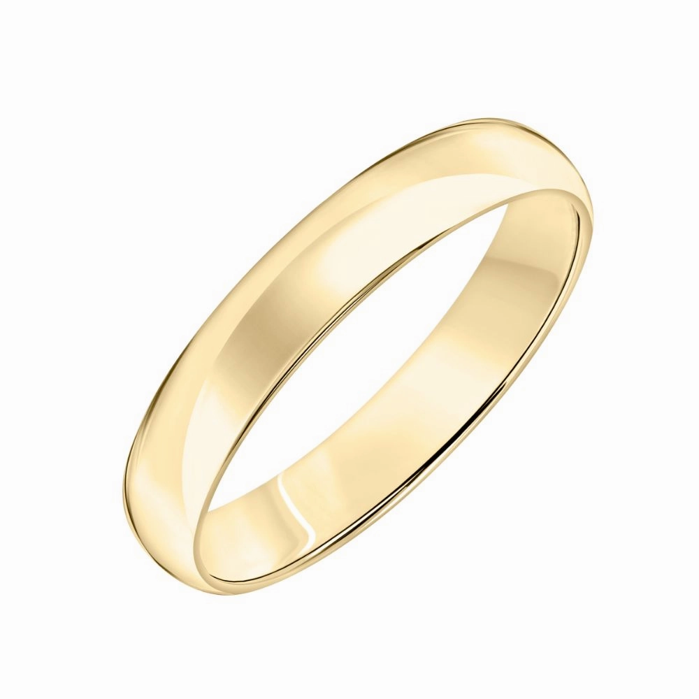 14k Plain Gold Wedding Band 4mm