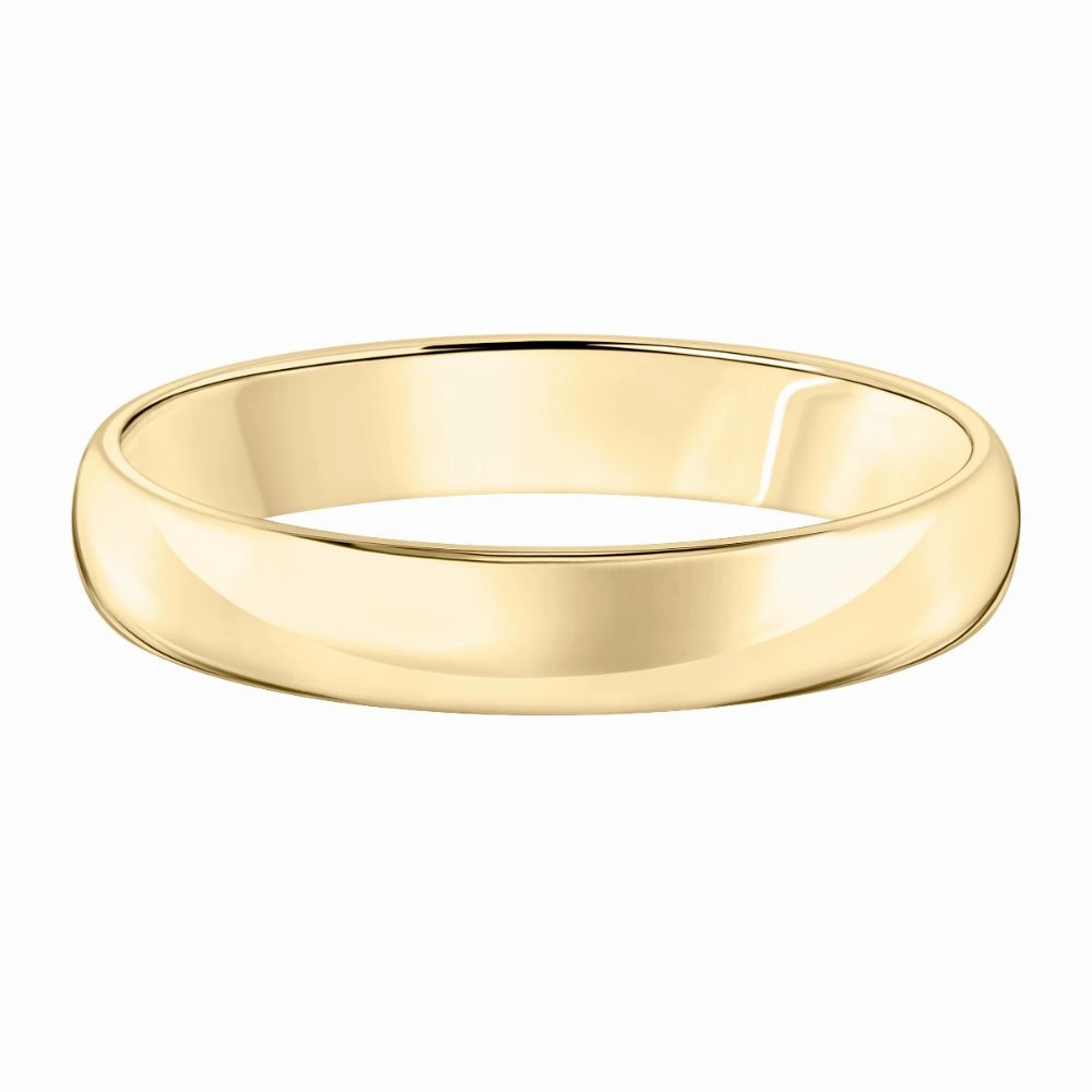 14k Plain Gold Wedding Band 4mm