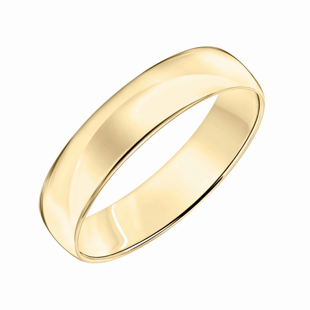14k Plain Gold Wedding Band 5mm