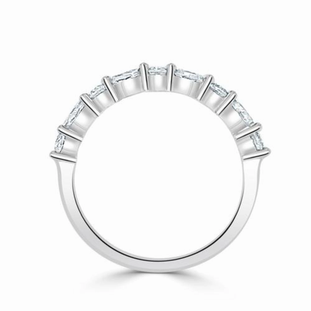 14k Round and Marquise Alternating Wedding Band