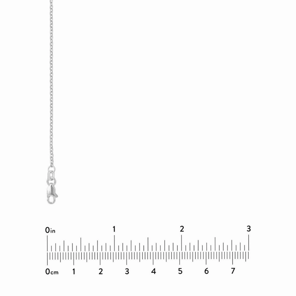 14k White Gold Diamond-Cut 1.5mm Cable Chain