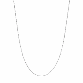 14k White Gold Diamond-Cut 1.5mm Cable Chain