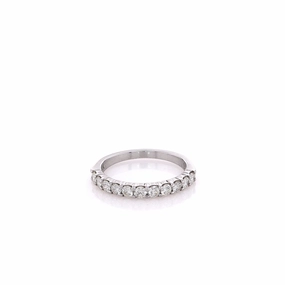 14k White Gold Diamond Wedding Band