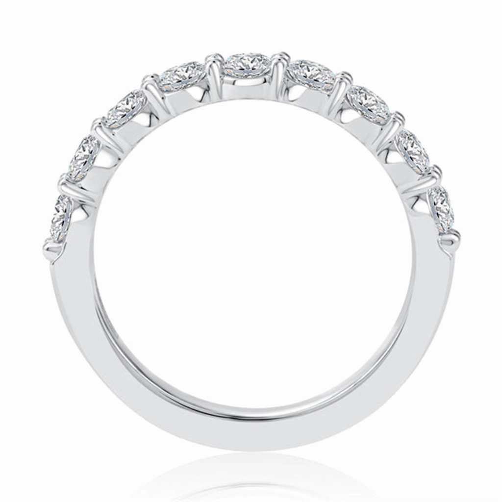 14K White Gold Half Anniversary Diamond Band