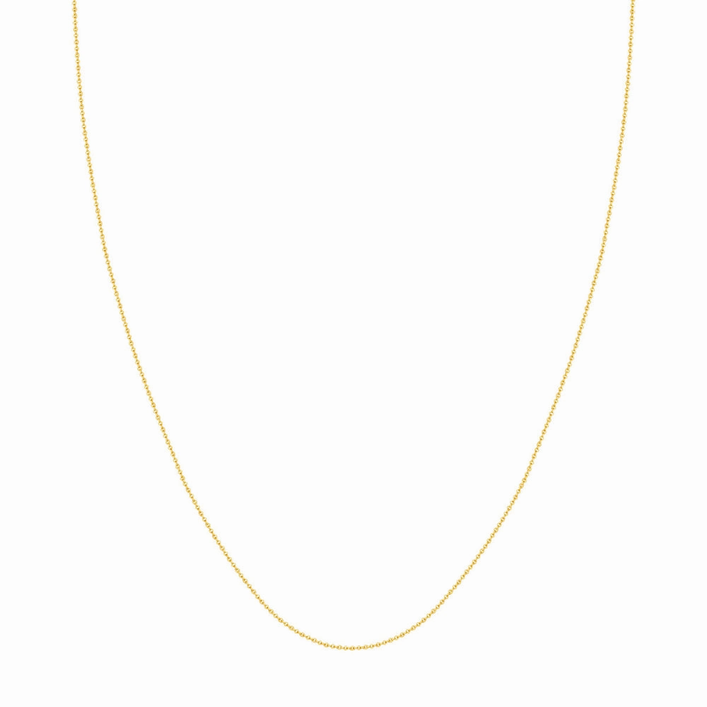 14k Yellow Gold 22" Adjustable Cable Chain