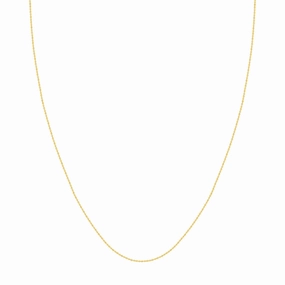 14k Yellow Gold 22" Adjustable Cable Chain