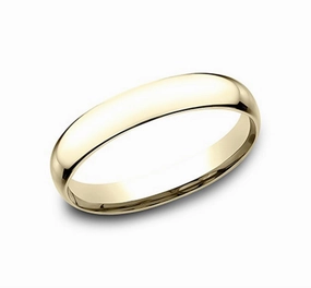 14K Yellow Gold 3mm Super Light Comfort Fit Wedding Band