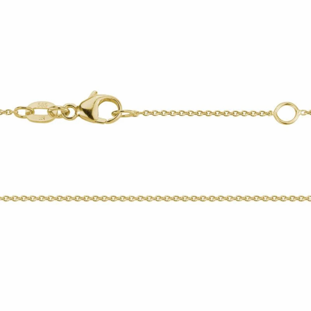 14k Yellow Gold Adjustable Cable Chain
