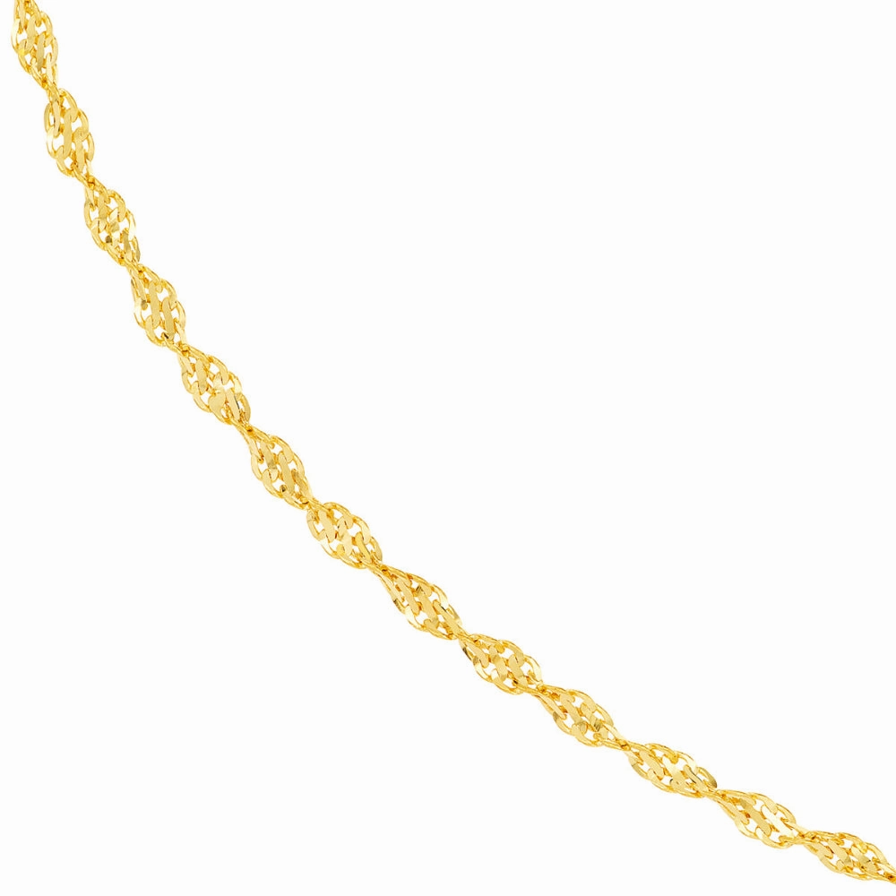 14k Yellow Gold Diamond Cut Chain 16"