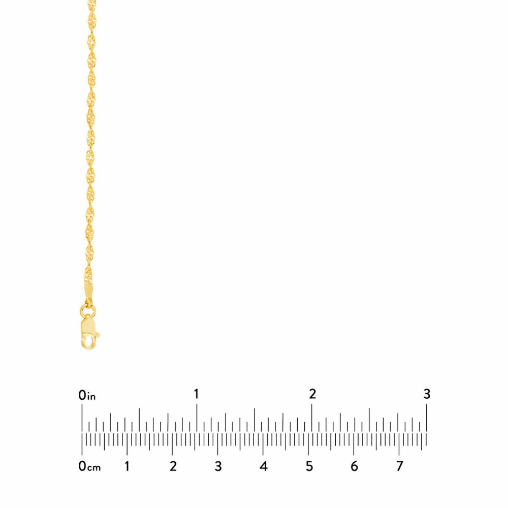 14k Yellow Gold Diamond Cut Chain 16"