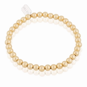 14K Yellow Gold Filled Bead Stretch Bracelet