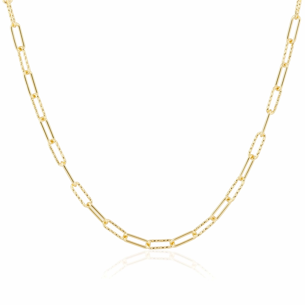 14K Yellow Gold Overlay Sparkle Mix Necklace