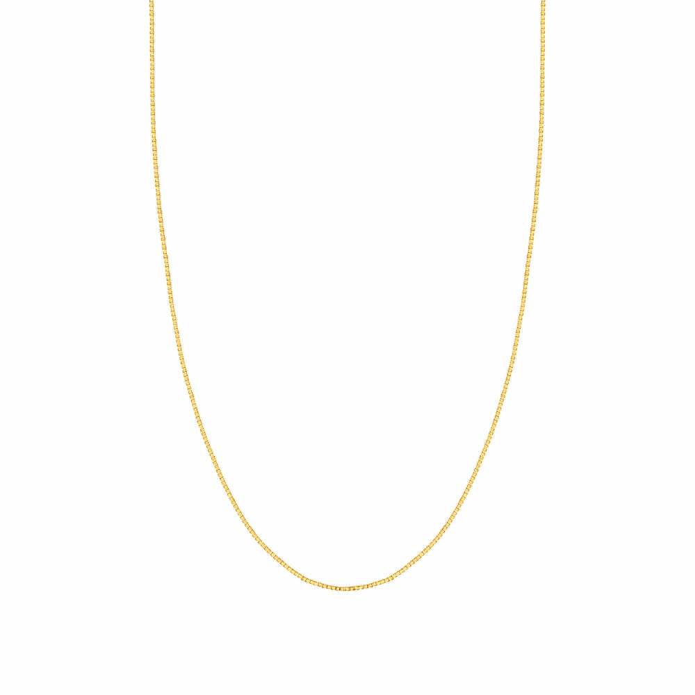 14kt Gold Box Chain, 22 Inches