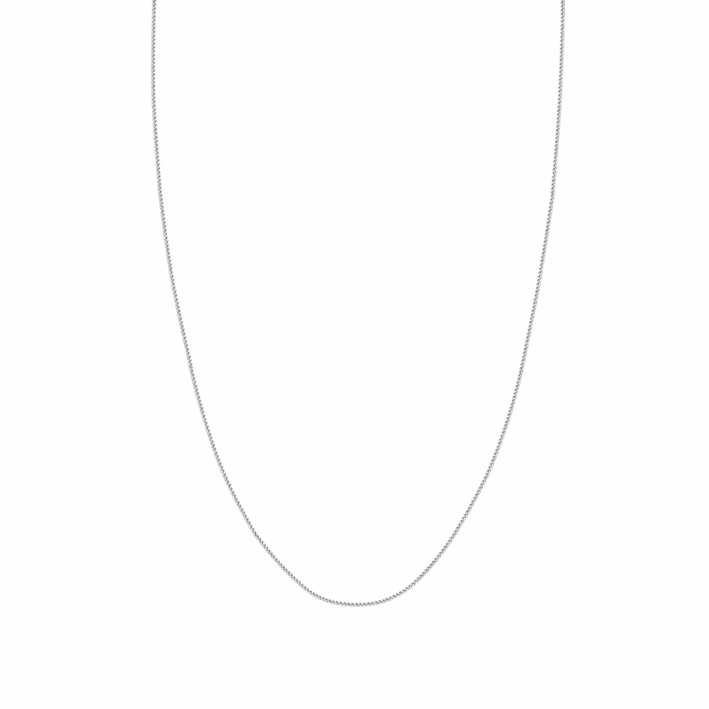 14kt White Gold 1.25mm Wheat Chain, 18"