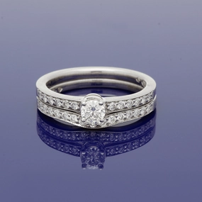 18ct White Gold Diamond Bridal Set
