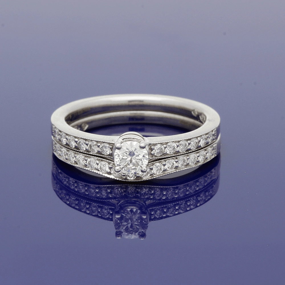 18ct White Gold Diamond Bridal Set