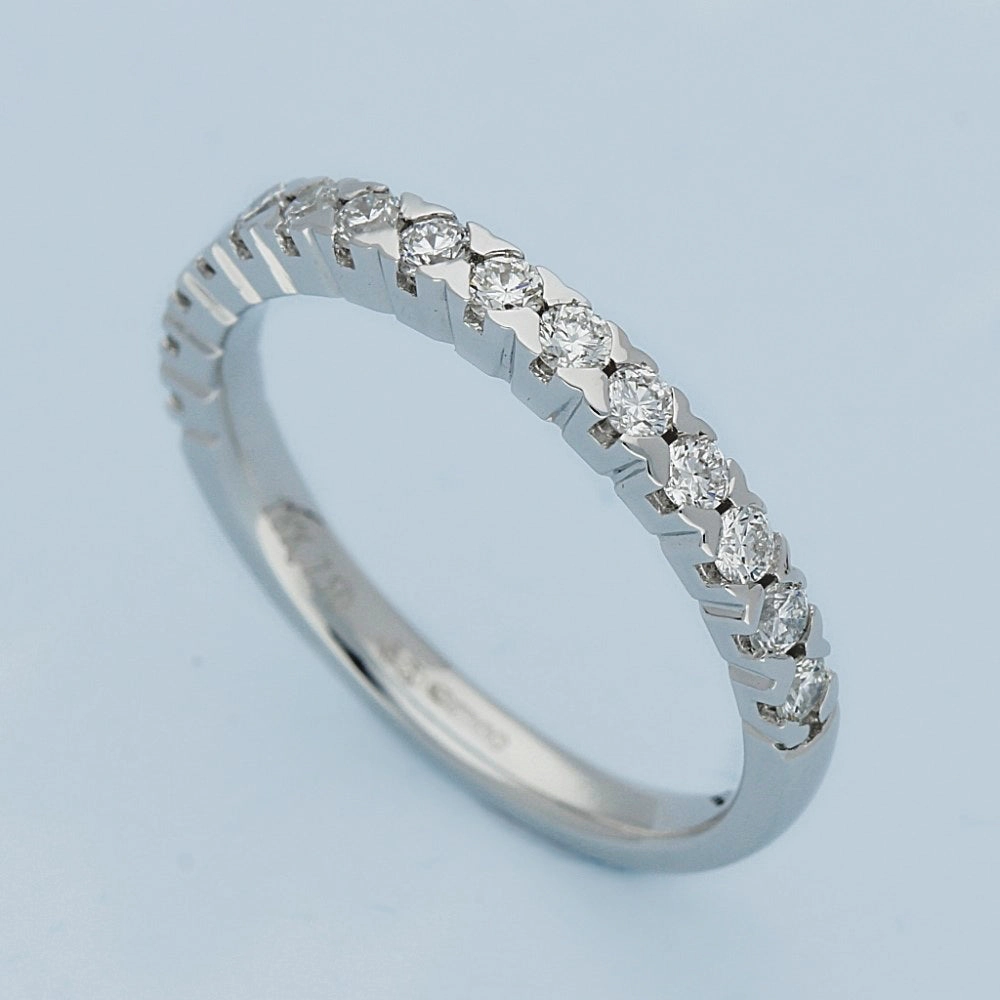 18ct White Gold Diamond Half Eternity Ring 0.45ct