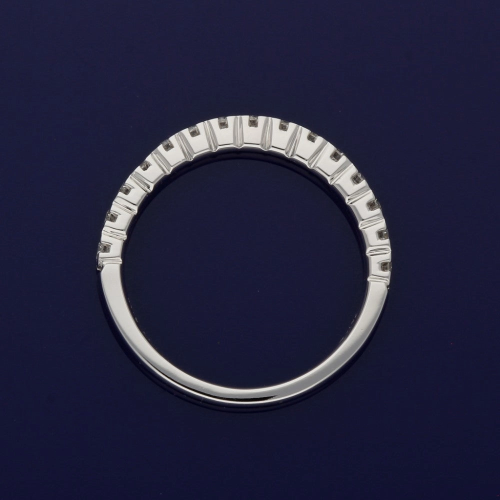 18ct White Gold Diamond Half Eternity Ring 0.45ct