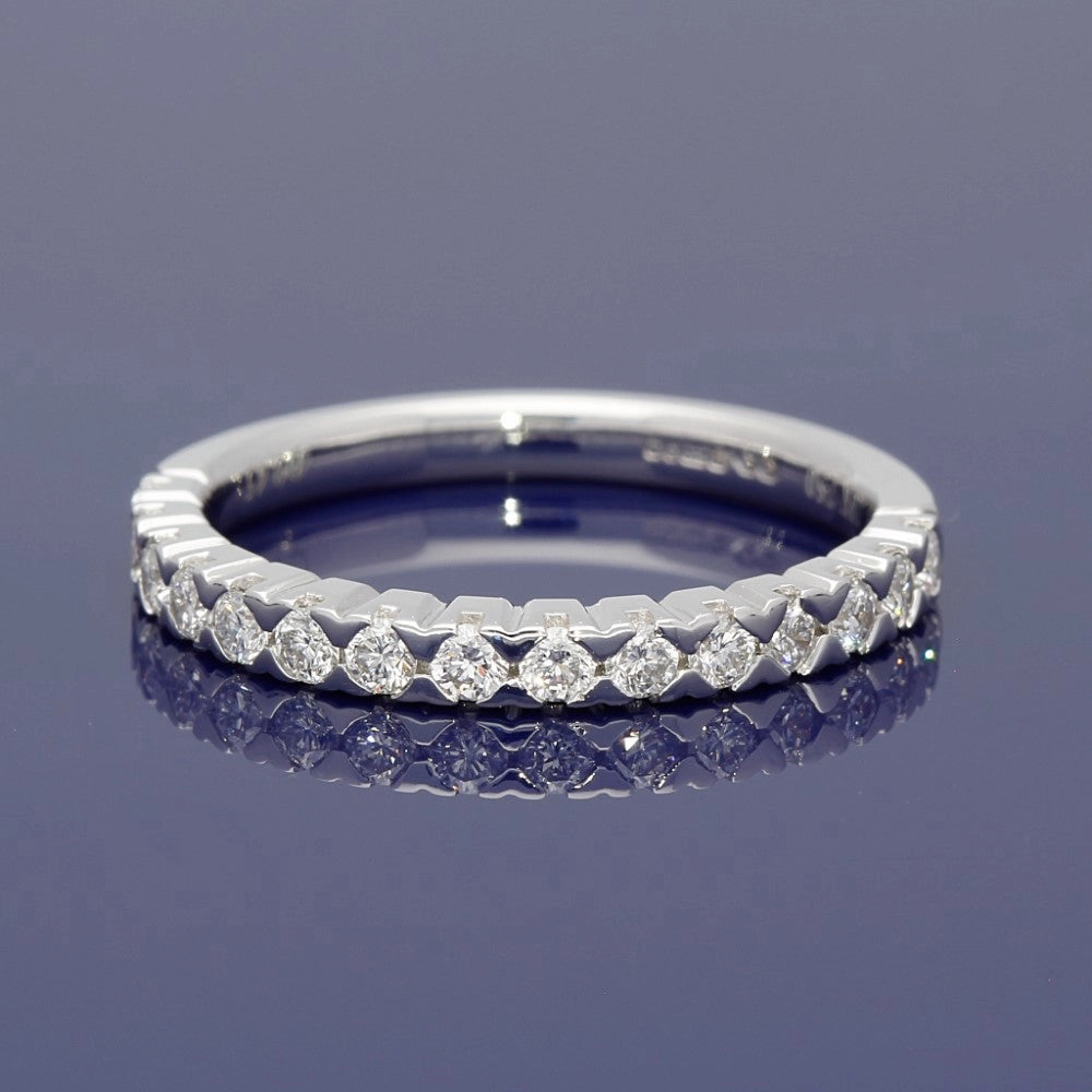 18ct White Gold Diamond Half Eternity Ring 0.45ct