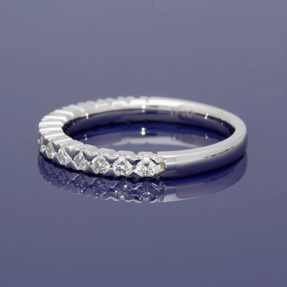 18ct White Gold Diamond Half Eternity Ring 0.45ct