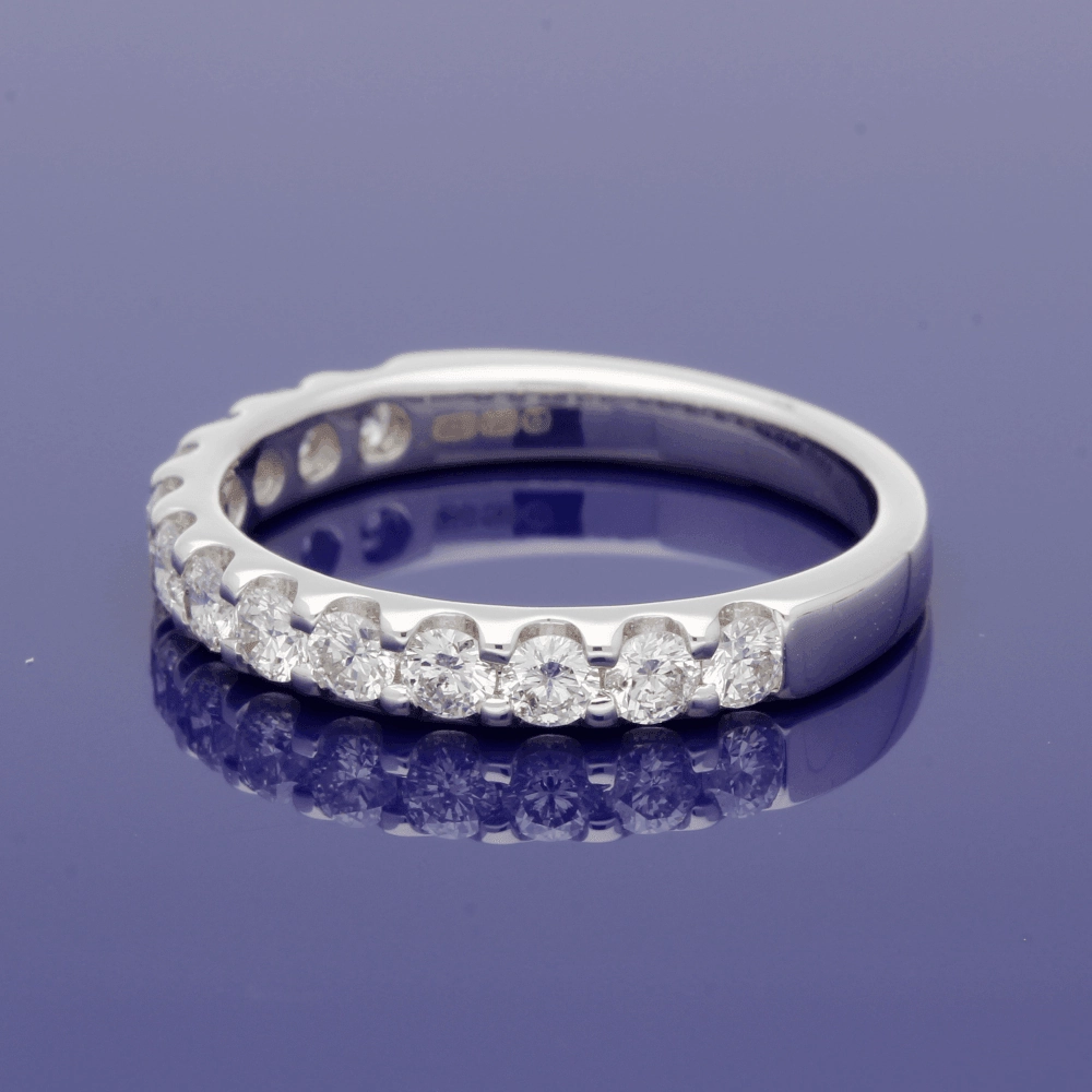 18ct White Gold Diamond Half Eternity Ring