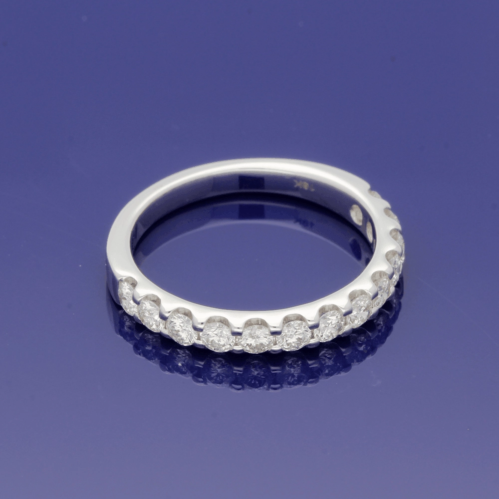 18ct White Gold Diamond Half Eternity Ring