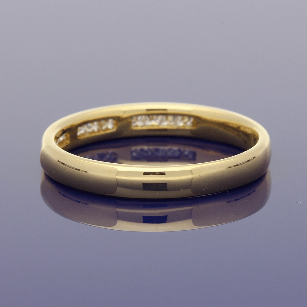 18ct Yellow Gold Princess Cut Diamond Half Eternity Ring