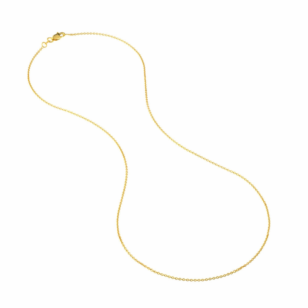 18k Gold 1.05mm Cable Chain, 18"