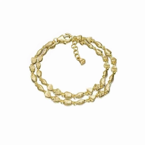 18K Yellow Gold Vermeil Nugget Bracelet