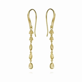18K Yellow Gold Vermeil Nugget Dangle Earrings